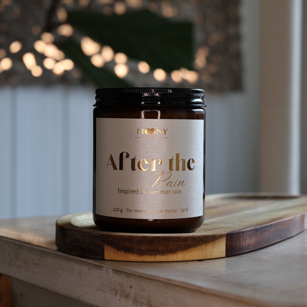After the Rain – Handmade scented candle with petrichor (fresh rain scent)