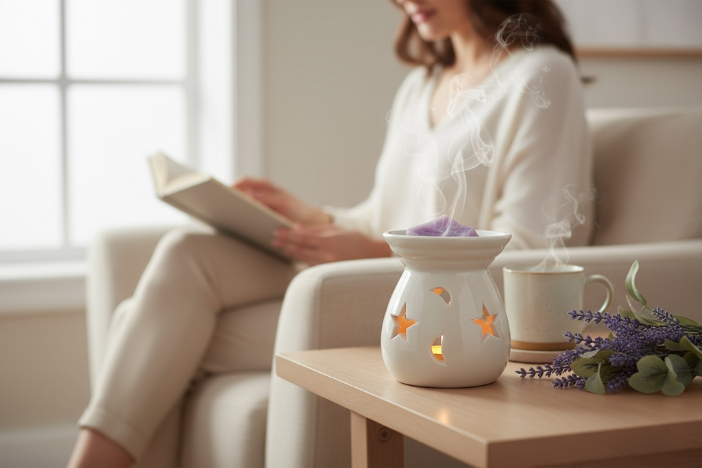 Starlight – aromalampa med månar & stjärnor - 3 olika färger