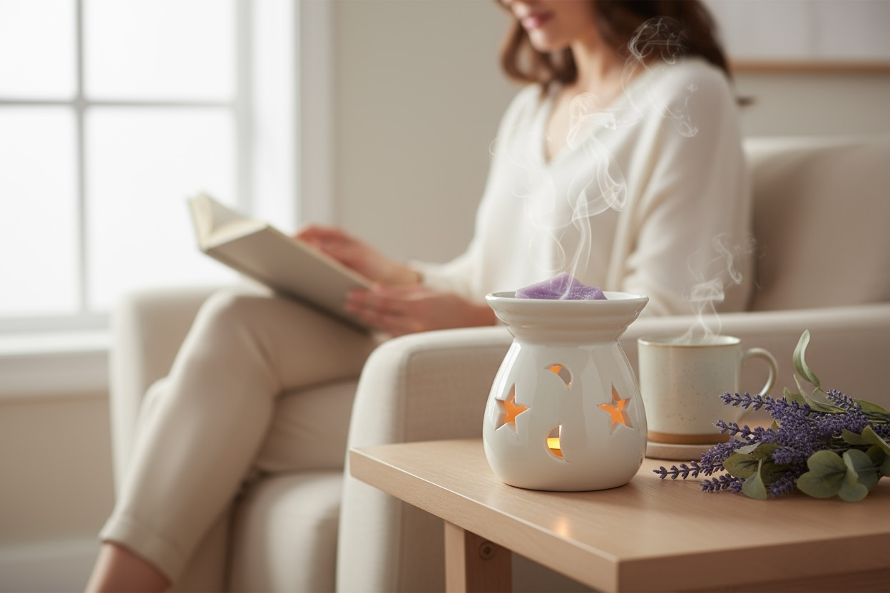 Starlight – aromalampa med månar & stjärnor - 3 olika färger