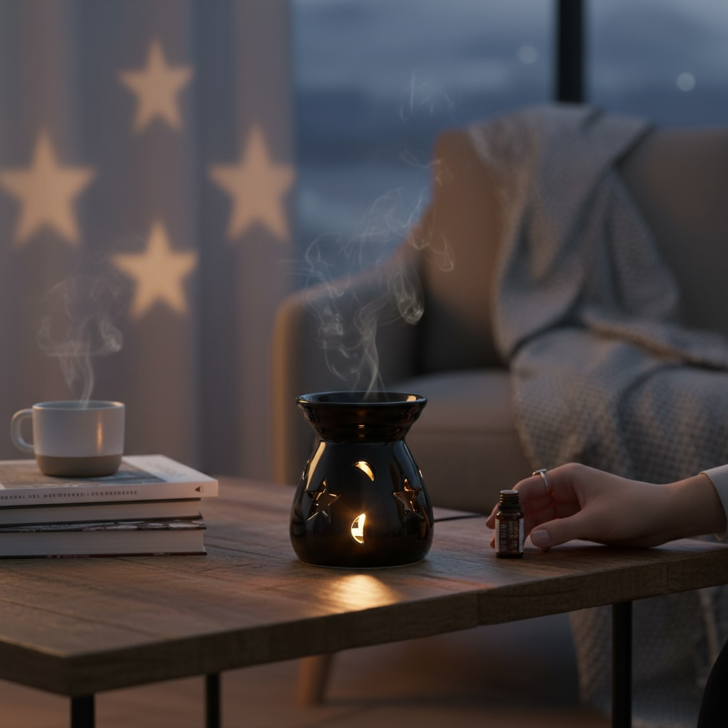 Starlight – aromalampa med månar & stjärnor - 3 olika färger