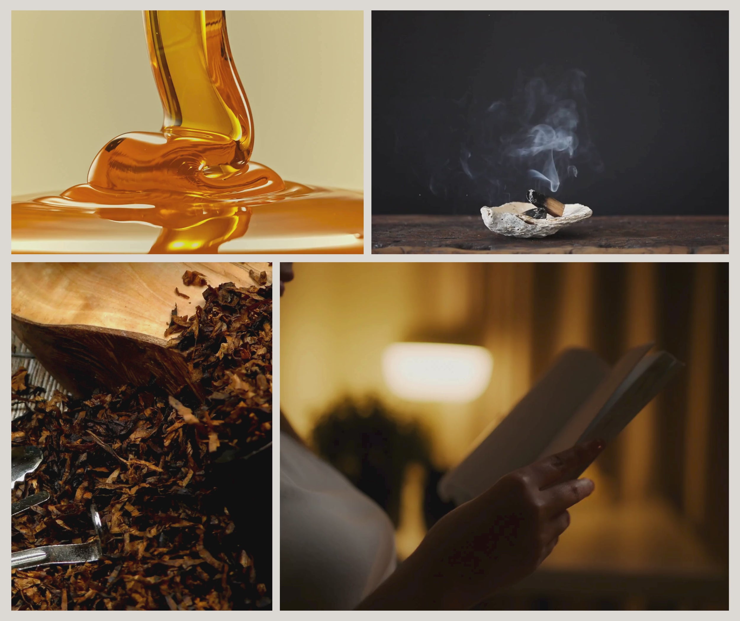 Video som förklarar hur moony flames doftljus smoke & Honey dofter.